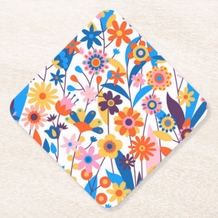 Dessous-de-verre En Papier Exotique multicolore Floral Arrière - plan-32939