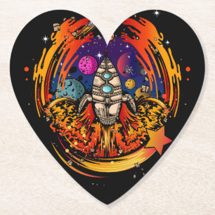 Dessous-de-verre En Papier Exploser le vaisseau spatial