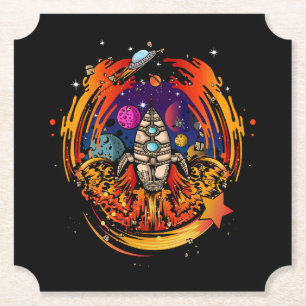 Dessous-de-verre En Papier Exploser le vaisseau spatial