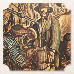 Dessous-de-verre En Papier Fabricants de moonshine produisant de l'alcool de
