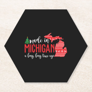 Dessous-de-verre En Papier Fabriqué Au Michigan Il Y A Longtemps Noël
