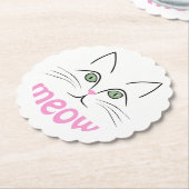 Dessous-de-verre En Papier Face de chat (Incliné)