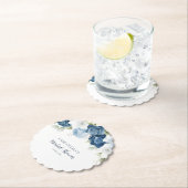 Dessous-de-verre En Papier Faire-part floral aquarelle moderne pour mariage (En situation)