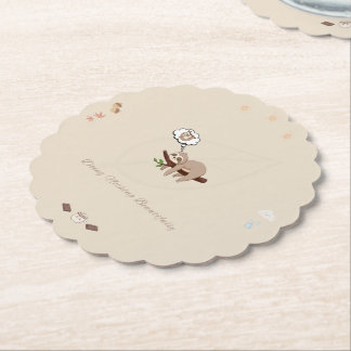 Dessous-de-verre En Papier Faire Rien de Beau Tapis de Souris de Paresseux