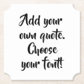 Dessous-de-verre En Papier Faites votre propre devis personnalisé (Devant)