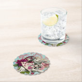 Dessous-de-verre En Papier Fancy Wonderland White Rabbit (En situation)