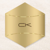 Dessous-de-verre En Papier Faux or Acier inoxydable (Devant)