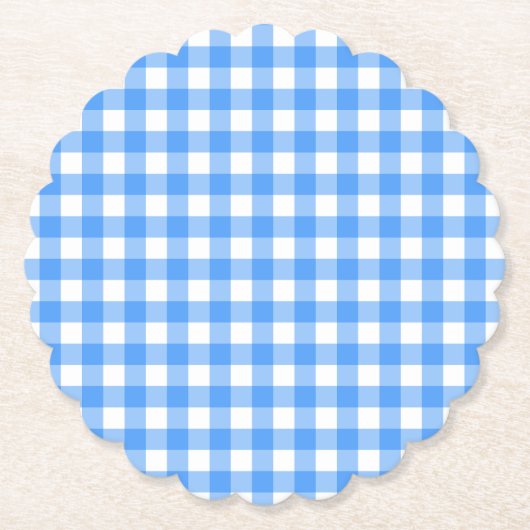 Dessous-de-verre En Papier Faye et Lauren Blue2 Gingham (Devant)