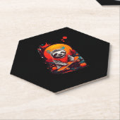 Dessous-de-verre En Papier Fente avec skateboard sur la nuit halloween Classi (Incliné)