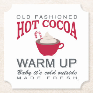 Dessous-de-verre En Papier ferme de vacances cacao chaud