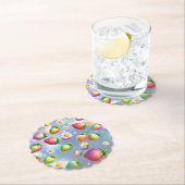 Dessous-de-verre En Papier Fête d'anniversaire aux fraises mignonnes (En situation)