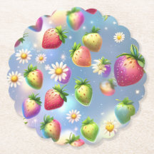 Fête d'anniversaire aux fraises mignonnes