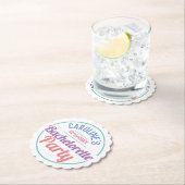 Dessous-de-verre En Papier Fête de Fille d'Enterrement de Vie de Jeune Fille (En situation)