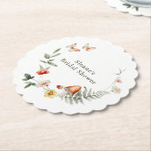 Dessous-de-verre En Papier Fête de mariage champêtre Enchanted Forest Mushroo (Incliné)