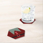 Dessous-de-verre En Papier Fête de Noël Elf Suit (En situation)