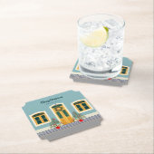 Dessous-de-verre En Papier Fête de Noël Maison portugaise (En situation)