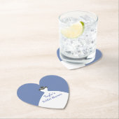 Dessous-de-verre En Papier Fête des mariées de charme mariage (En situation)