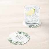 Dessous-de-verre En Papier Fête des mariées de script botanique Eucalyptus Gr (En situation)