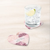 Dessous-de-verre En Papier Fête des mariées florale Chic Rose (En situation)