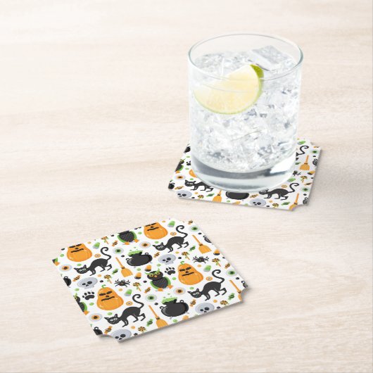 Dessous-de-verre En Papier Fête d'Halloween (En situation)