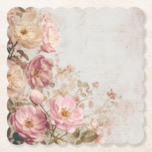 Fête Florale Roses Romantiques Vintage Chic Démodé