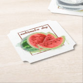 Dessous-de-verre En Papier Fête nationale de la pastèque (Incliné)