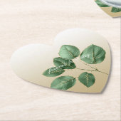 Dessous-de-verre En Papier Feuilles Mariages d'or (Incliné)