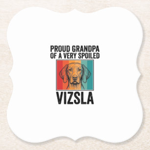 Dessous-de-verre En Papier Fier grand-père Vizsla conception vintage amateur