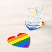 Dessous-de-verre En Papier Fierté arc-en-ciel (En situation)