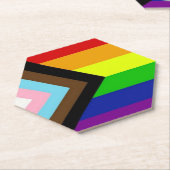 Dessous-de-verre En Papier Fierté LGBTQ+ (Incliné)