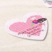 Dessous-de-verre En Papier Fille Être amoureuse (Incliné)