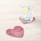 Dessous-de-verre En Papier Fille rose Glitzy Étincelle (En situation)