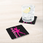 Dessous-de-verre En Papier Filles Hot rose Ballerina Danse (En situation)