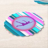 Dessous-de-verre En Papier Filles Patinage artistique (Incliné)