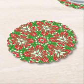 Dessous-de-verre En Papier Flèches rouges, blanches et vertes (Incliné)