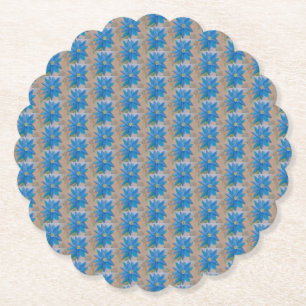 Dessous-de-verre En Papier Fleur bleue
