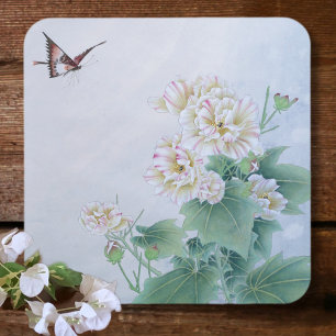 Dessous-de-verre En Papier Fleur chinoise avec papillon