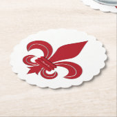 Dessous-de-verre En Papier Fleur de Lis (Incliné)