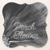 Dessous-de-verre En Papier Fleur de porche / Noir et blanc / (Devant)