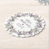 Dessous-de-verre En Papier Fleur Lilac violette personnalisée 19e (Incliné)