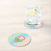 Dessous-de-verre En Papier Fleur mignonne, capricieuse en pot (En situation)