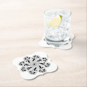 Dessous-de-verre En Papier Fleur Mindfulness Mandala Design Dessous de verre  (En situation)