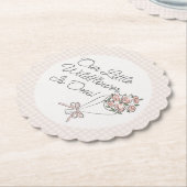 Dessous-de-verre En Papier Fleur rose Marché Fleur Fraîche Fleur Fraîche Fête (Incliné)