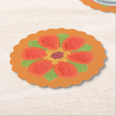 Dessous-de-verre En Papier Fleur tétine (Incliné)