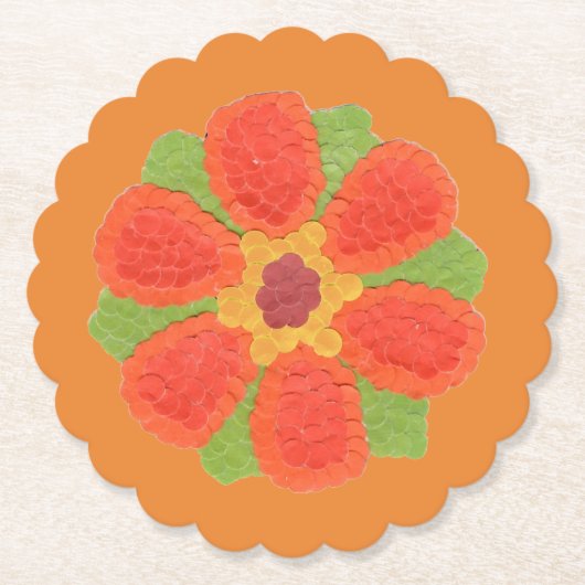 Dessous-de-verre En Papier Fleur tétine (Devant)