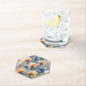 Dessous-de-verre En Papier Fleuris colorés (En situation)