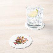 Dessous-de-verre En Papier Fleurs, bouquet, pot de fleurs (En situation)