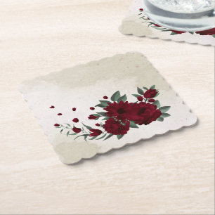 Dessous-de-verre En Papier Fleurs bourguignonnes verdure