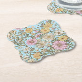 Dessous-de-verre En Papier fleurs chaudes ressemblant au printemps (Incliné)