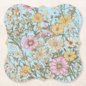 Dessous-de-verre En Papier fleurs chaudes ressemblant au printemps (Devant)